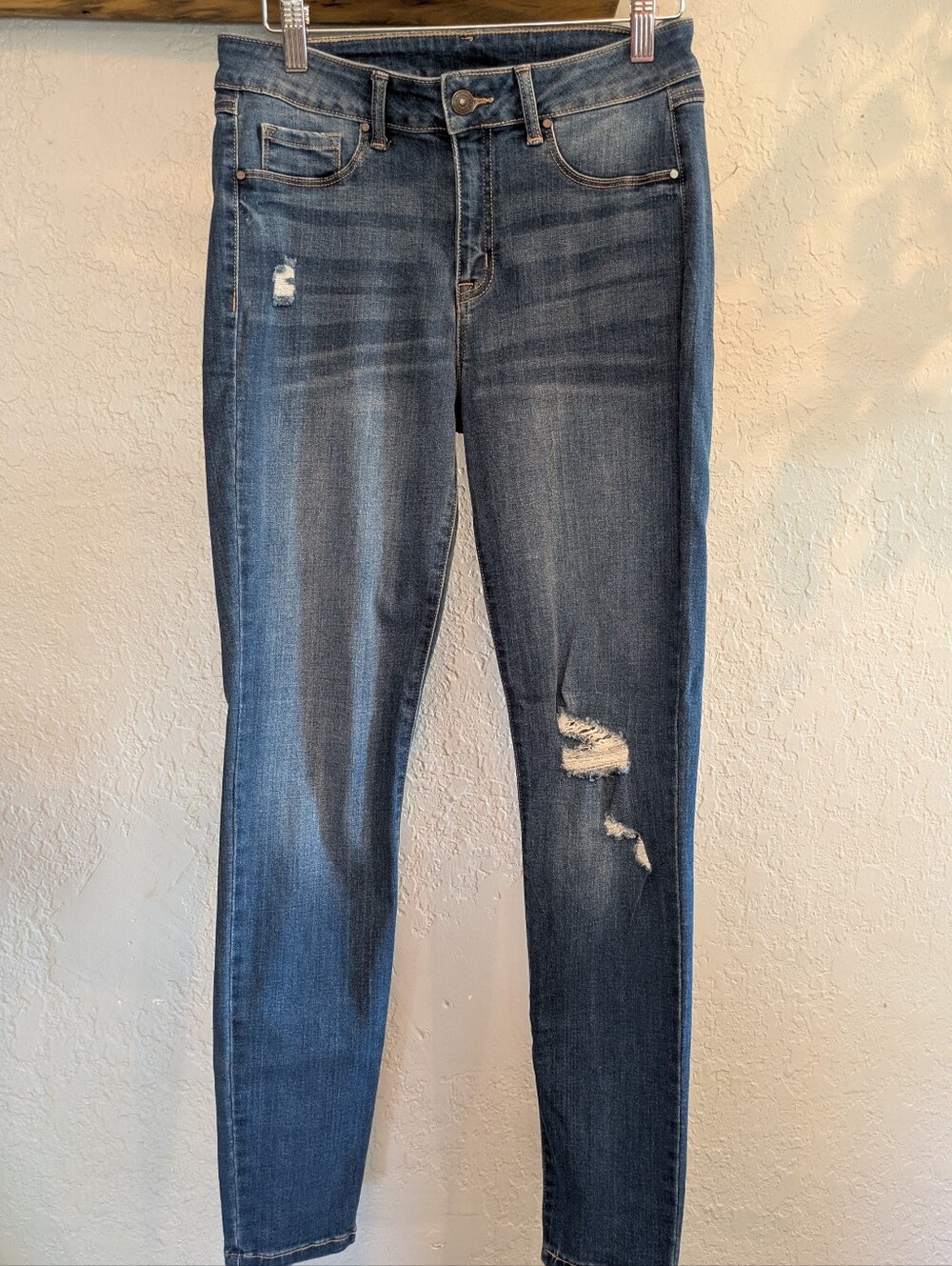 Women’s Rewash Distressed Skinny Jeans - Blue